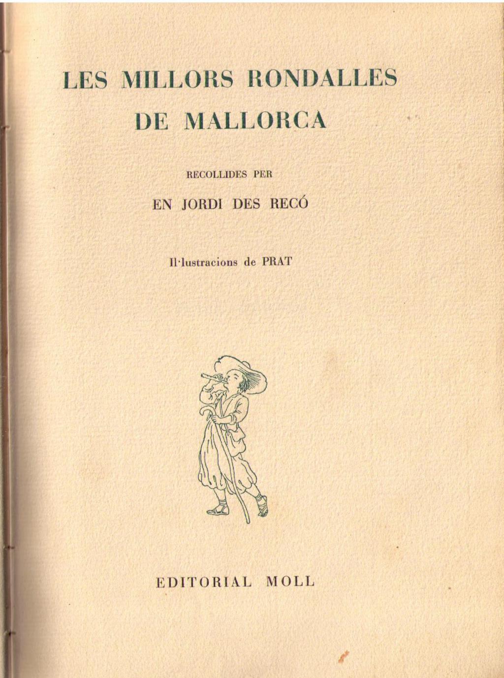 Coberta de Les millors Rondalles de Mallorca (primera antologia)